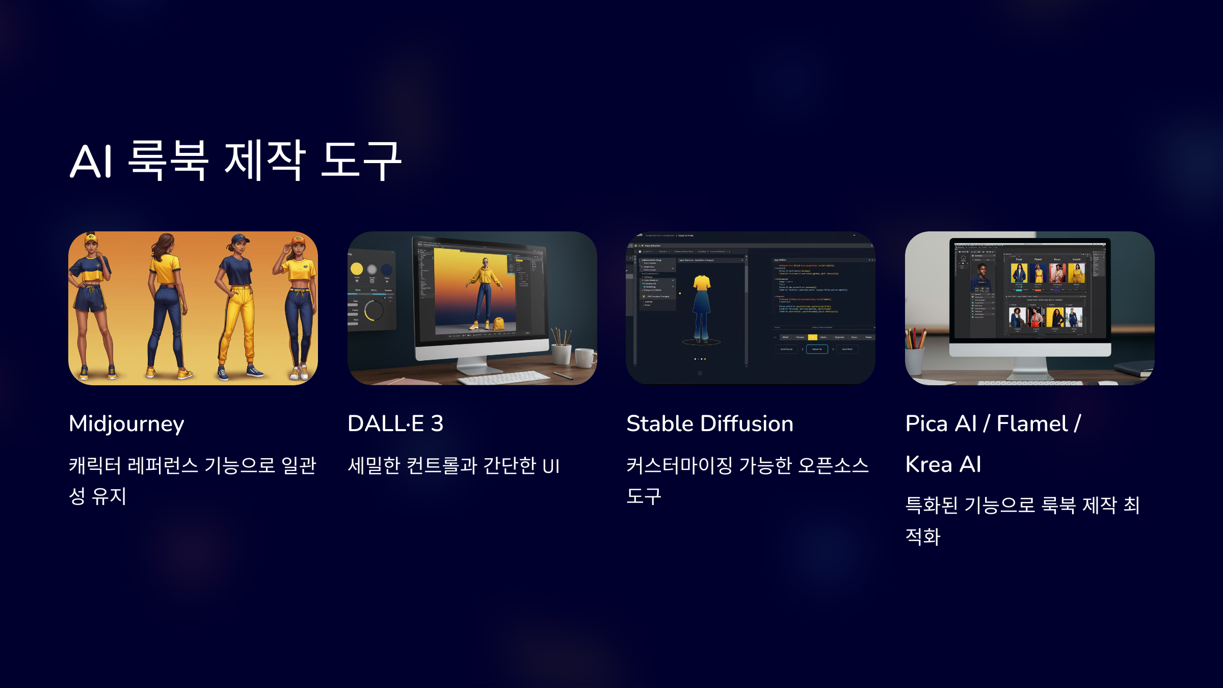 AI룩북 제작에 활용할 수 있는 도구들