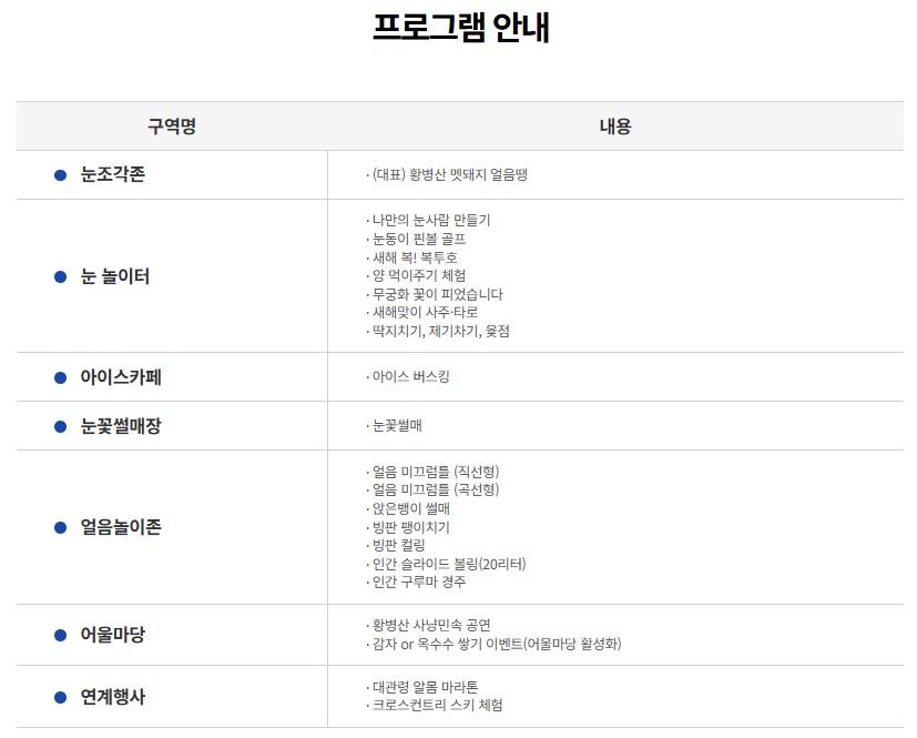 겨울축제 대관령 눈꽃축제