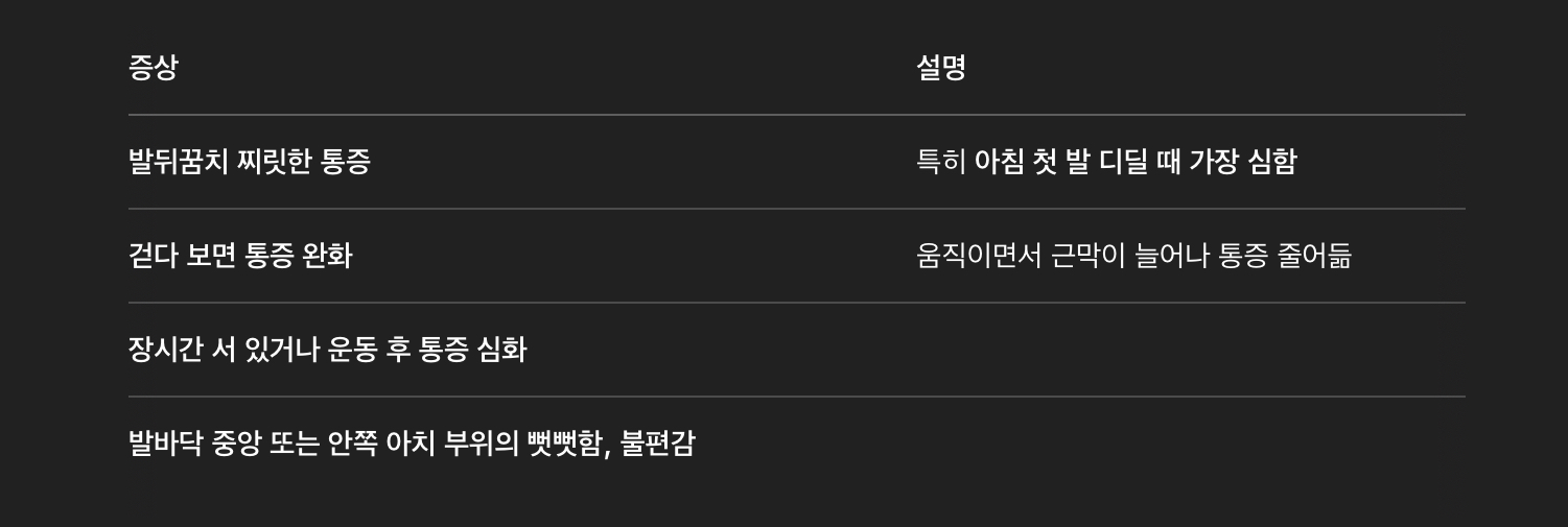 주요 증상