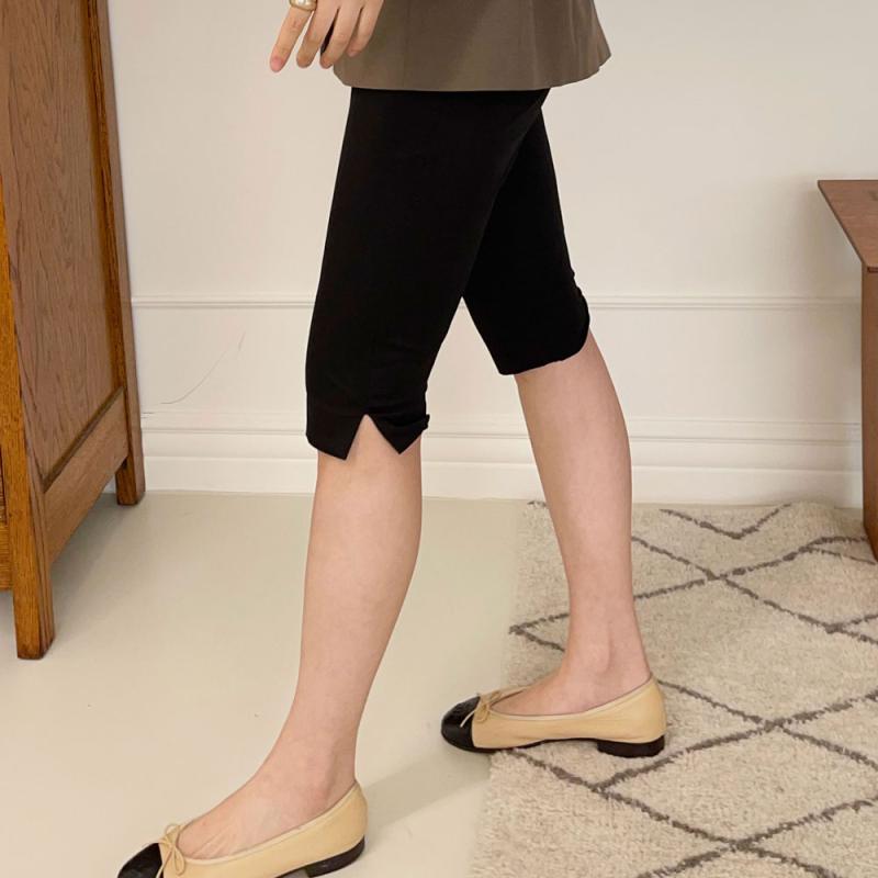 트임 바이커 팬츠 6부 슬릿 쇼츠 레깅스 반바지 여름 여자 7부 5부 바지 레깅스 출근룩