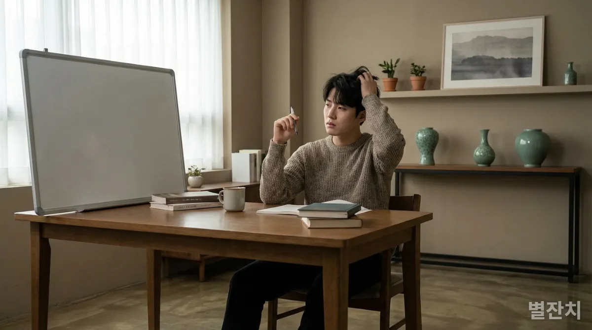 목표 없이 방황하는 한국인 청년의 모습