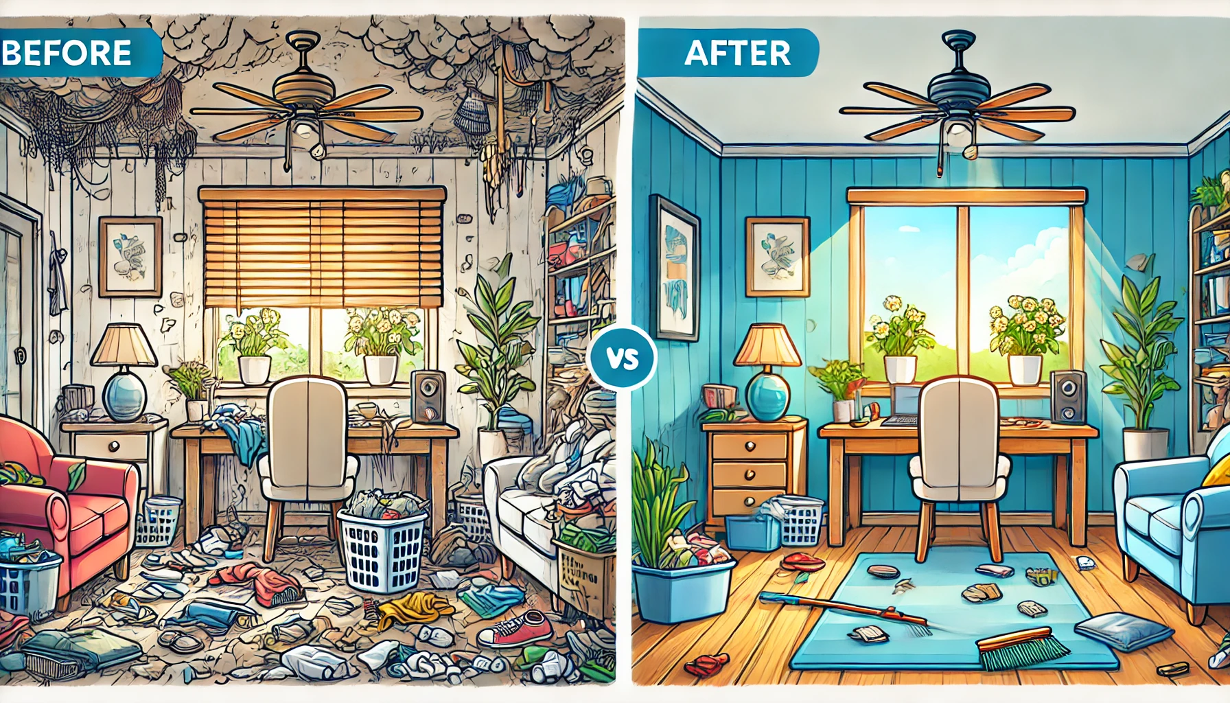 Before &amp; After 청소 전후 비교 이미지