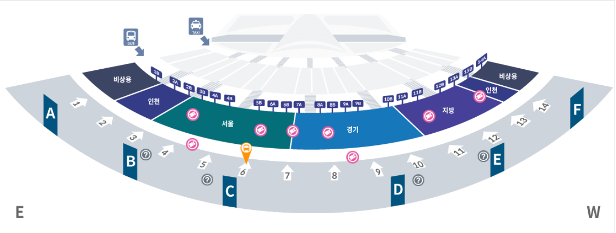 6004 제1여객터미널 승차위치