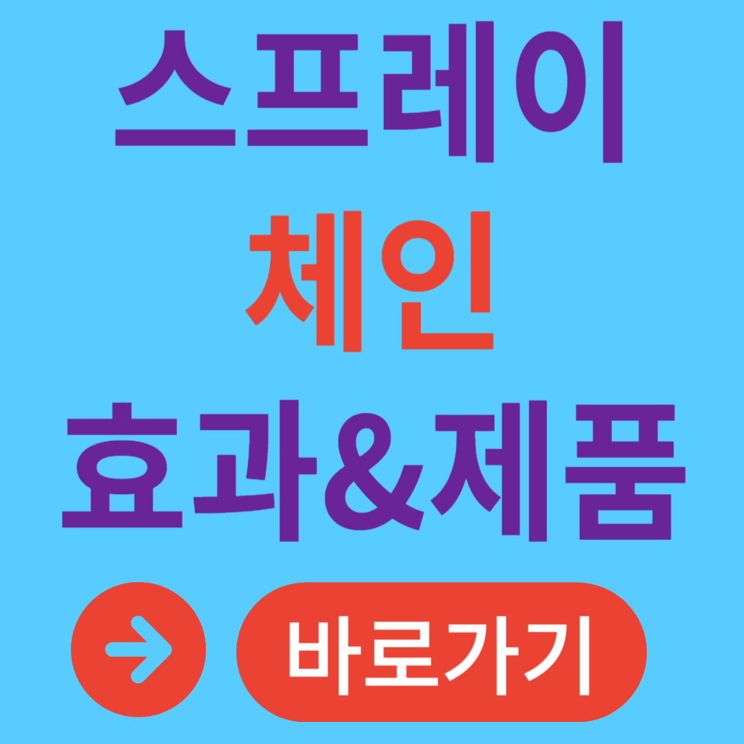스프레이 체인 효과 사용방법 추천 제품