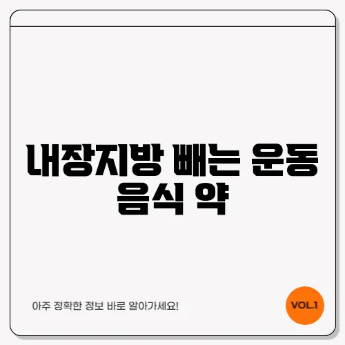 내장지방 빼는 운동 음식 약