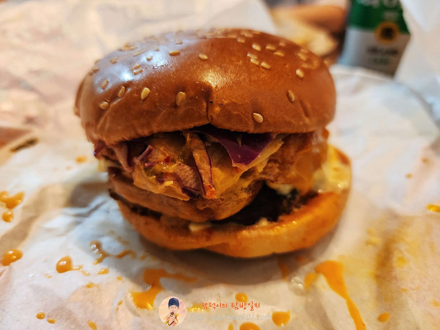 햄에그김치 버거