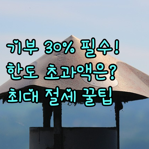 기부 유형별 공제율 30% 적용 기준..