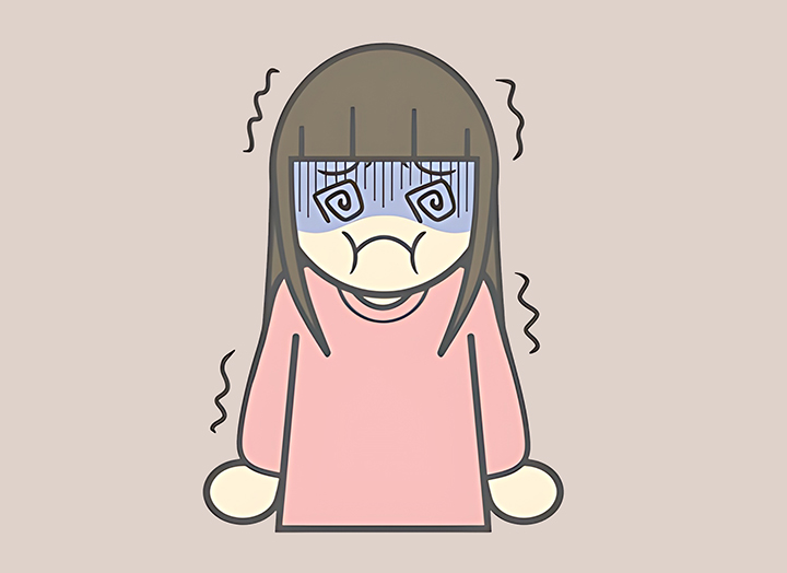 메스꺼움으로-거북한-여성