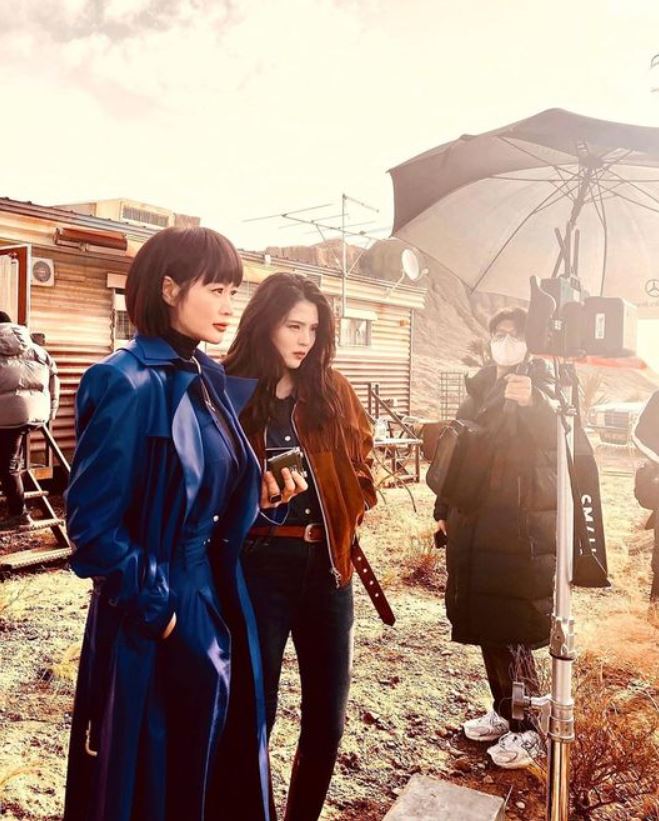 김혜수_한소희_조합_촬영현장