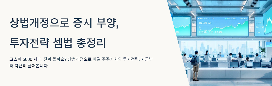상법개정으로 증시 부양, 투자전략 셈법 총정리