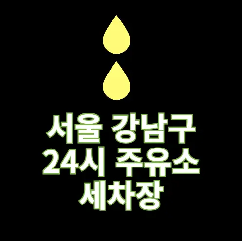 서울 강남구 24시 주유소 세차장