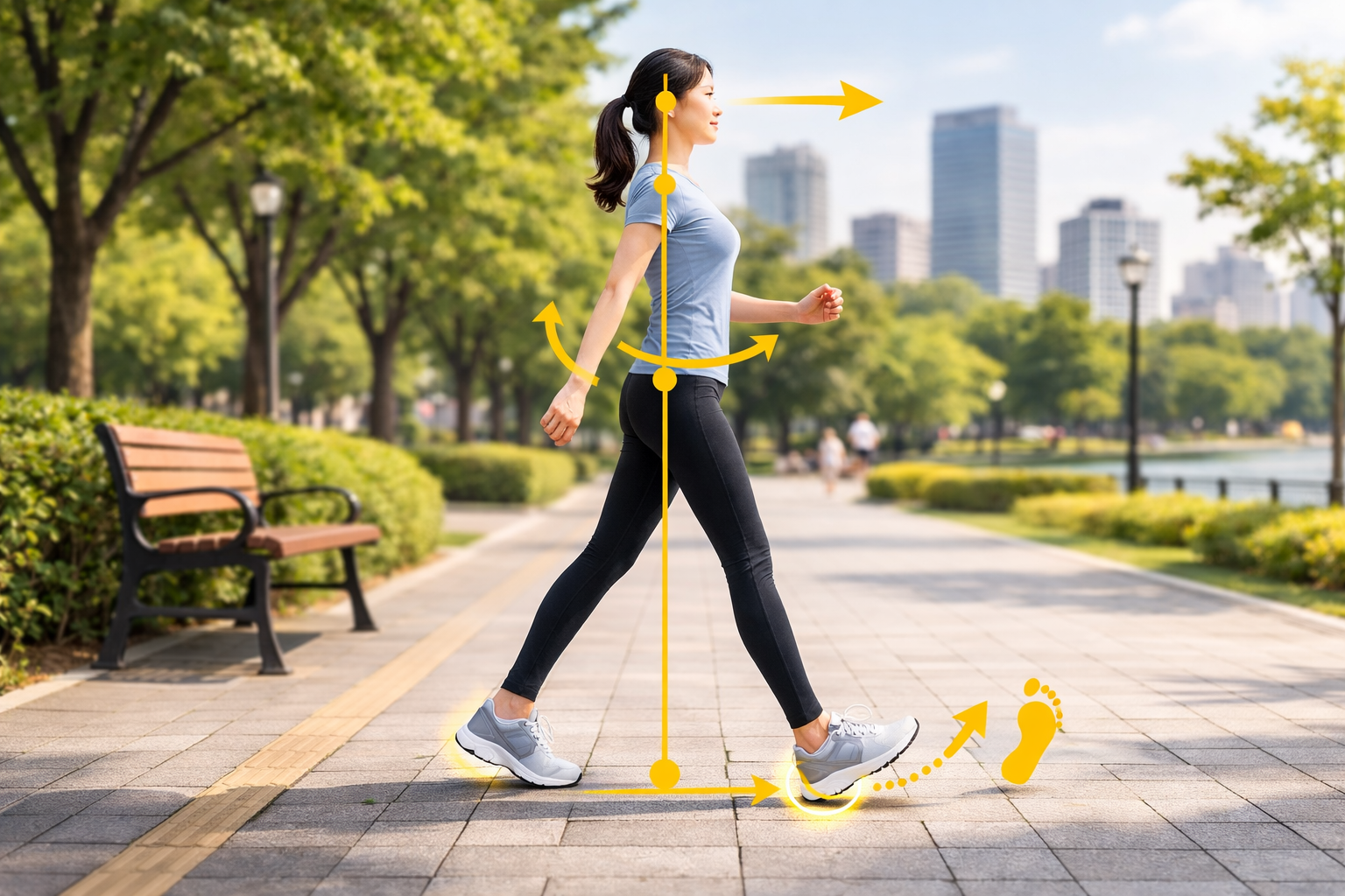 통증에 좋은 걷기 모습