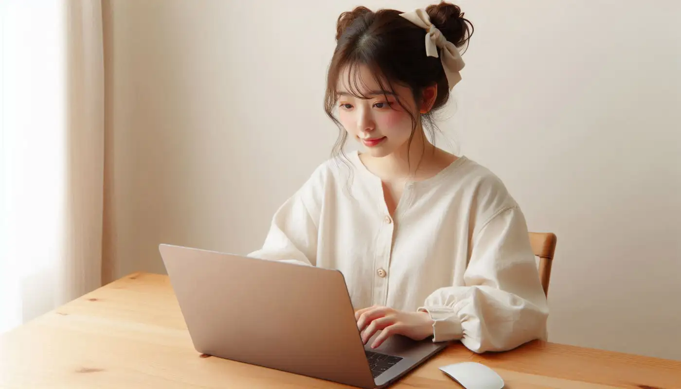 테더-스테이킹-이자를-알아보고-가상자산-관리하는-여성의-모습