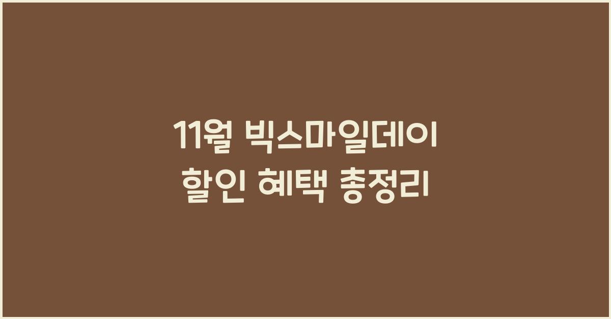 11월 빅스마일데이