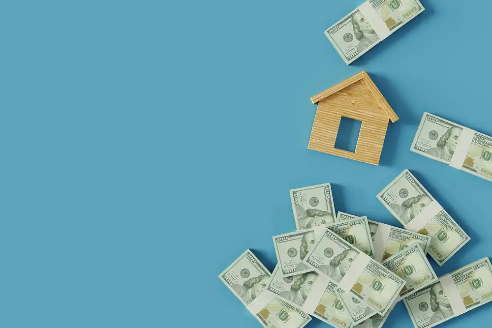 담보대출로 얻은 주택-돈뭉치