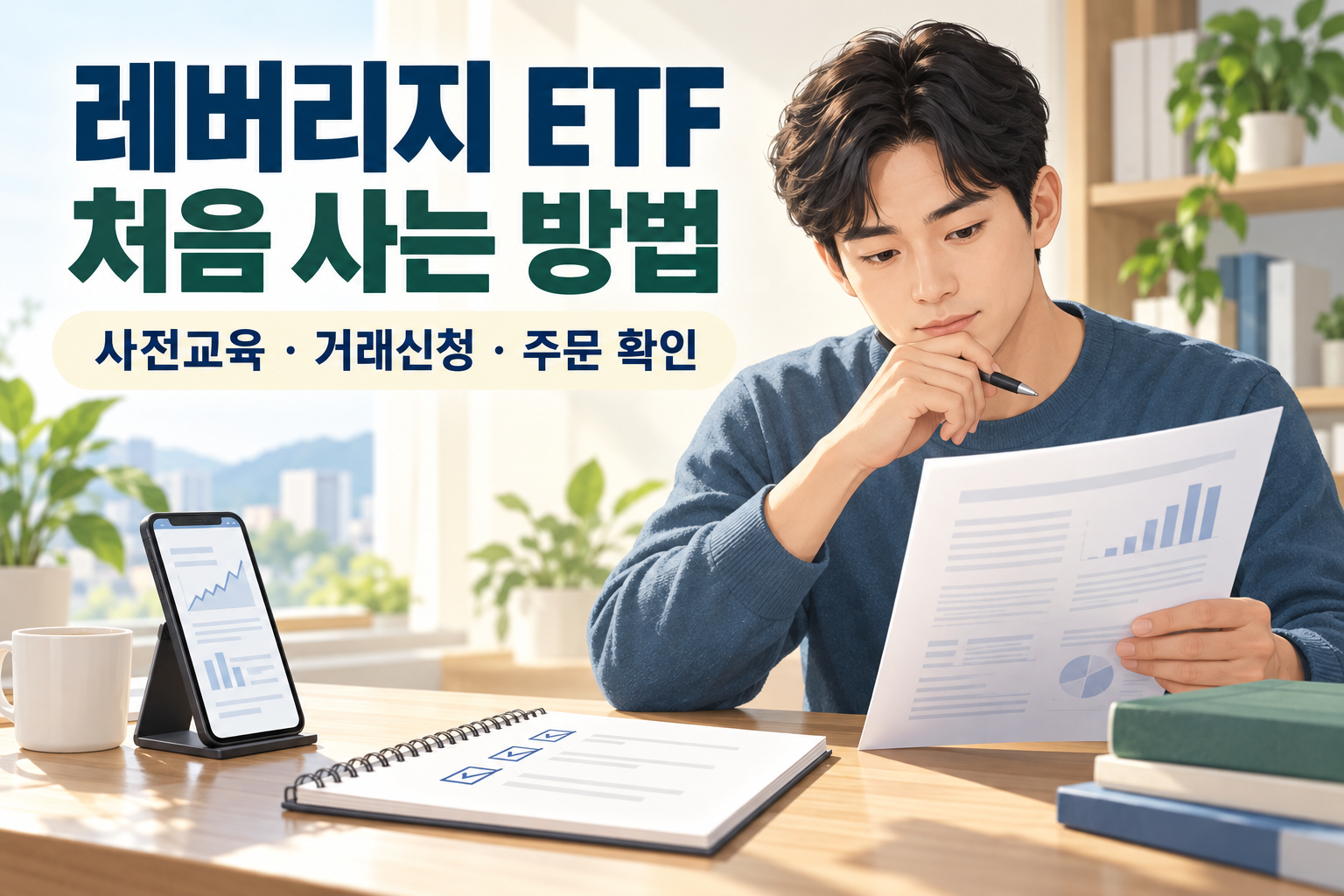 레버리지 ETF 처음 사는 방법 - 사전교육&middot;거래신청&middot;주문 전 체크리스트