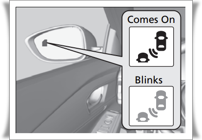 혼다 어코드 블라인드 스팟 정보 시스템 사이드미러 경고 표시등 작동