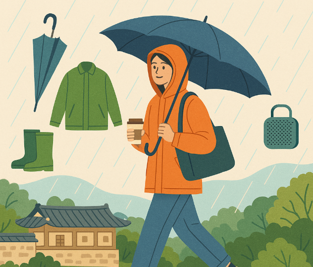 비 오는 날 장마철 실용 아이템 , 여행지 추천