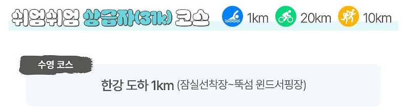 제1회 쉬엄쉬엄 한강 3종 축제 종목 코스 신청 방법