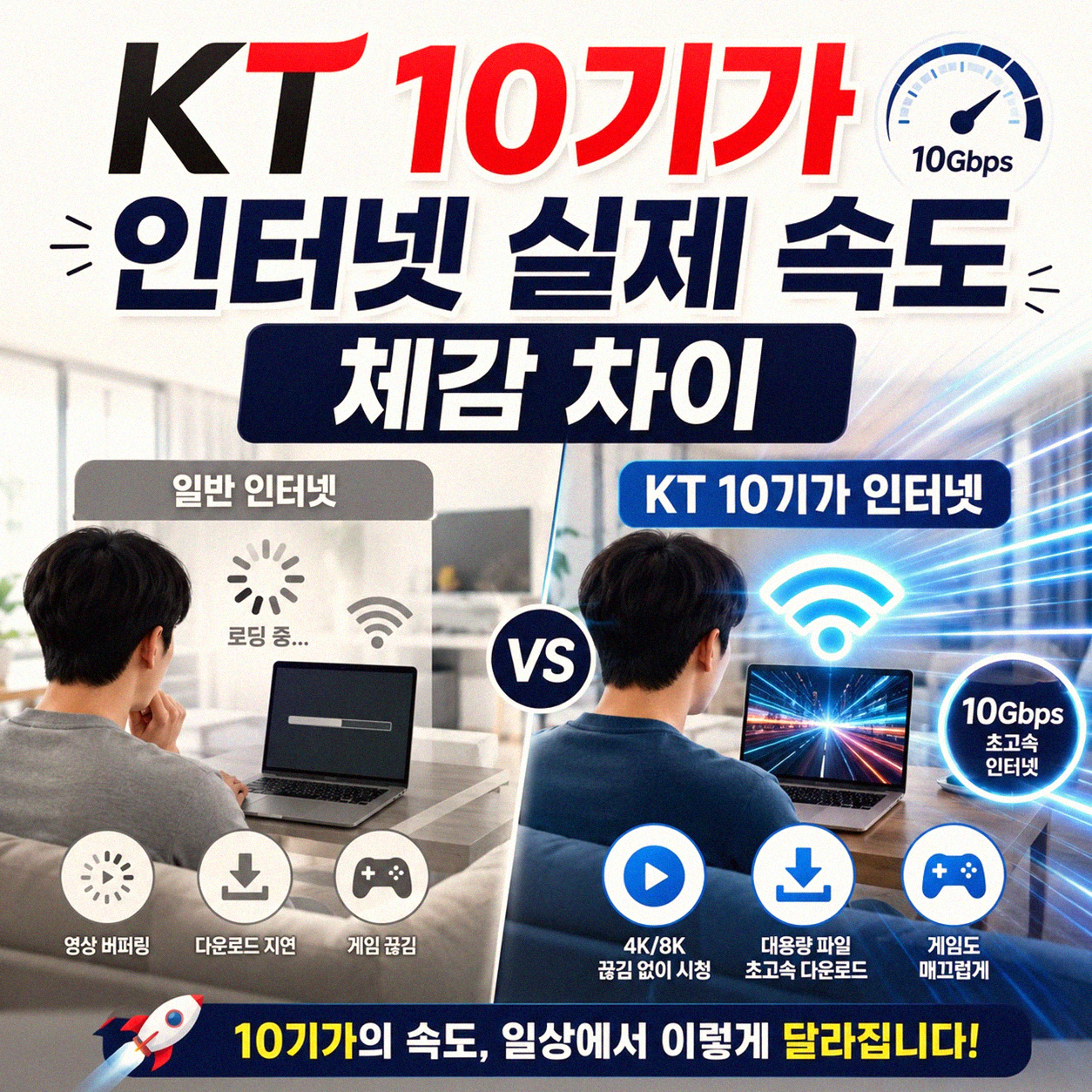 KT 10기가 인터넷 속도, 왜 체감 속도가 다를까