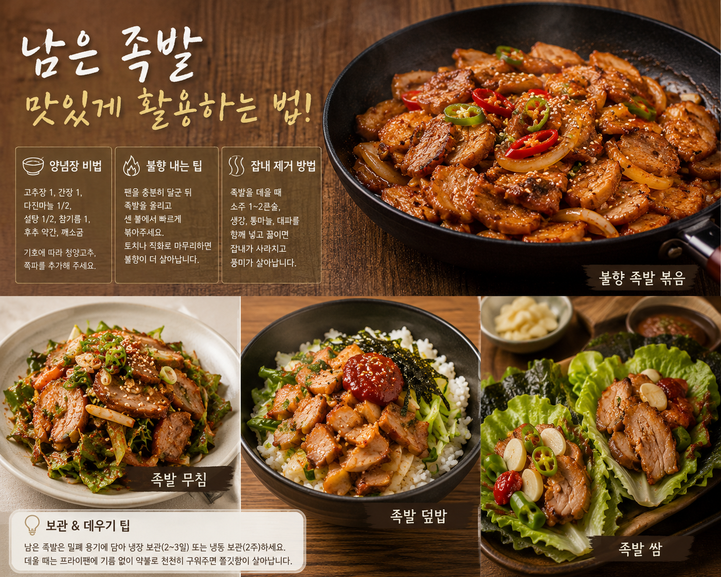 남은 족발 활용