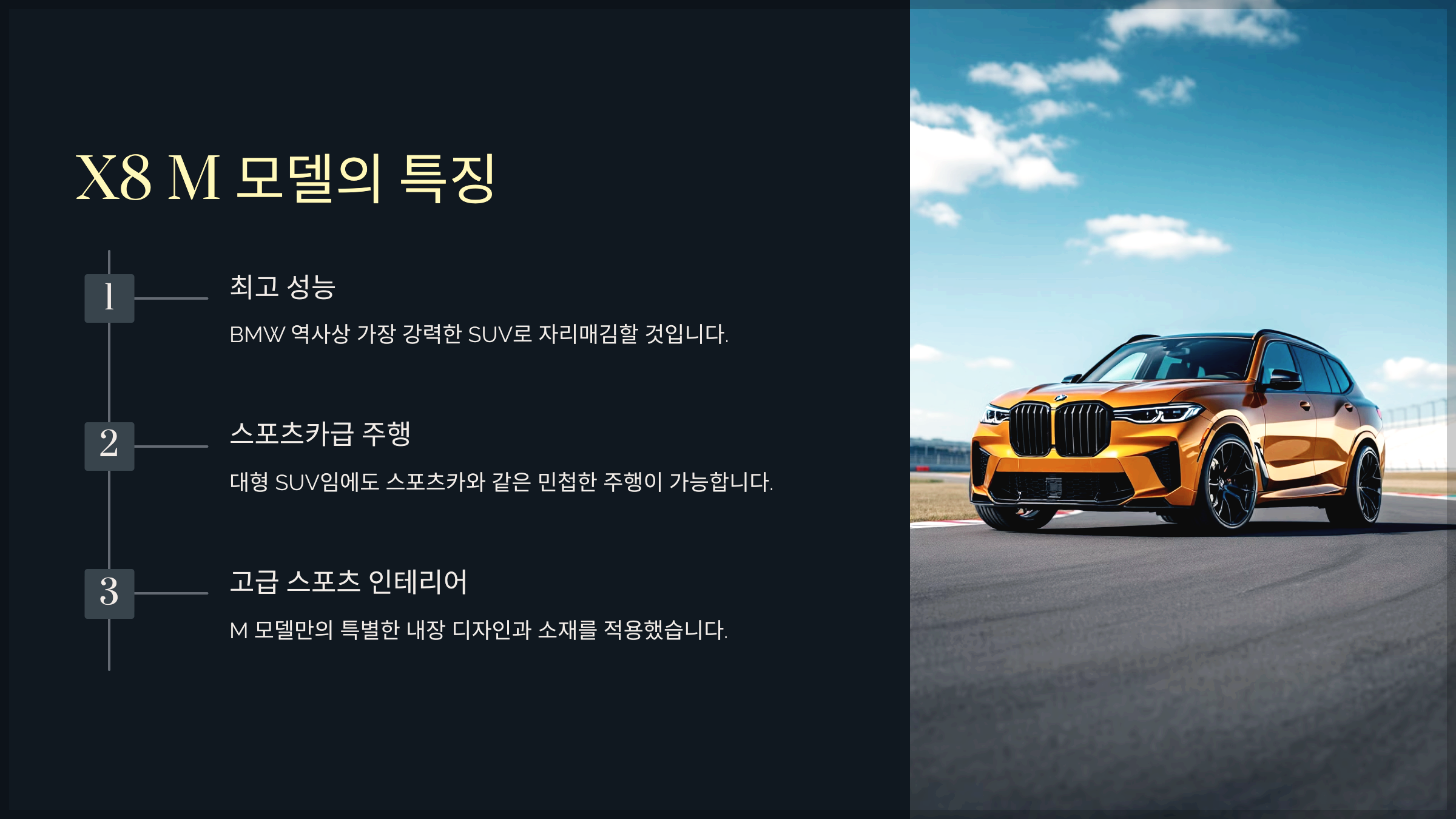 X8 M 모델의 특징