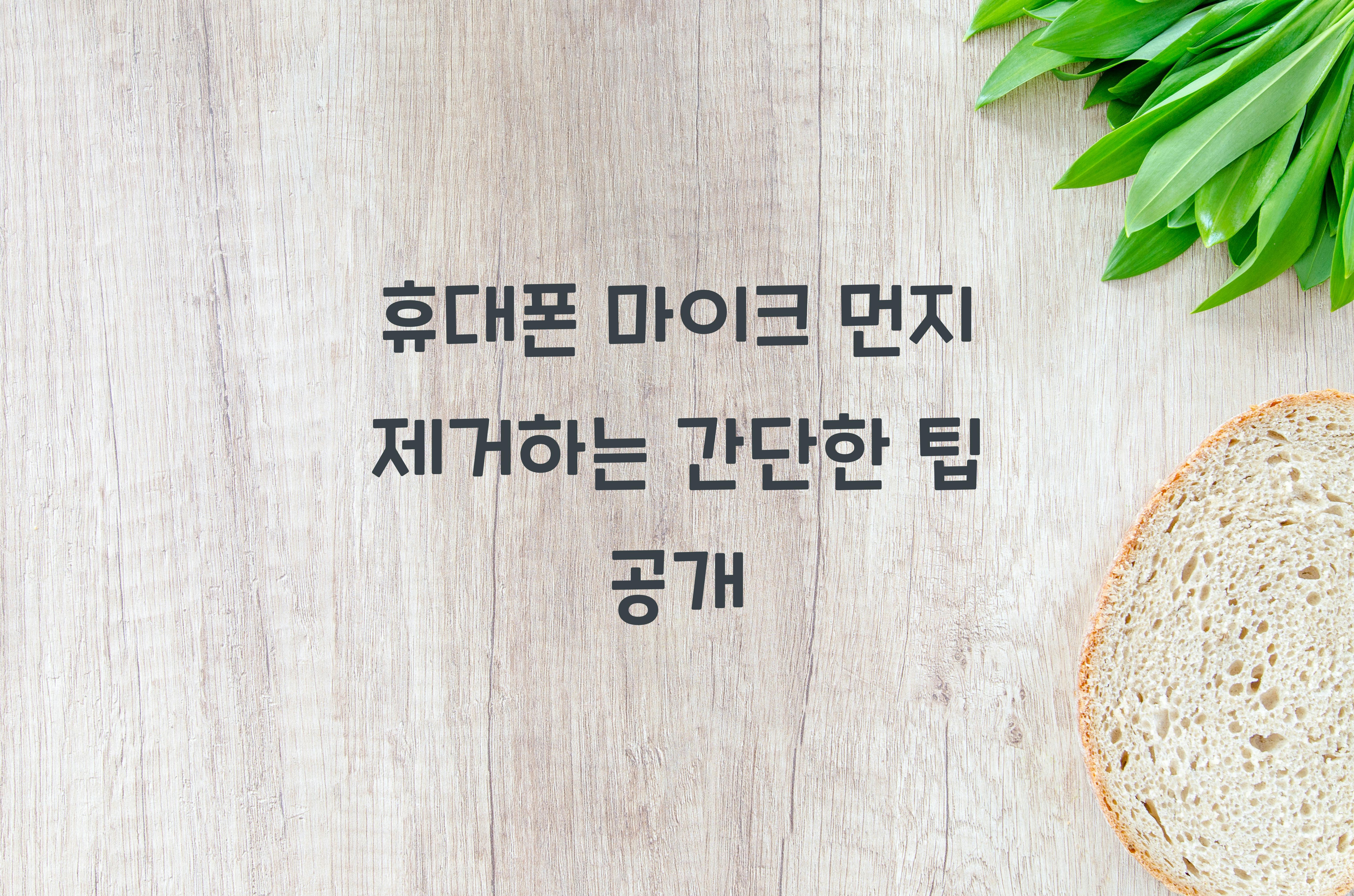 휴대폰 마이크 먼지 제거하는 간단한 팁