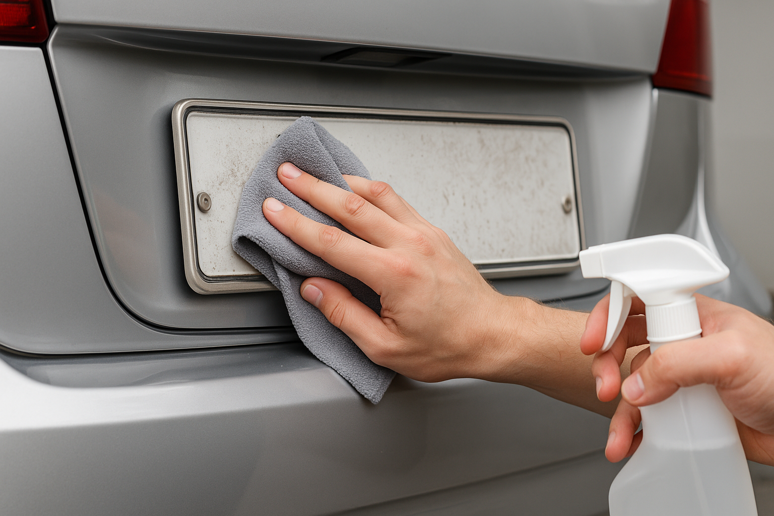 차량 번호판 오염 제거법