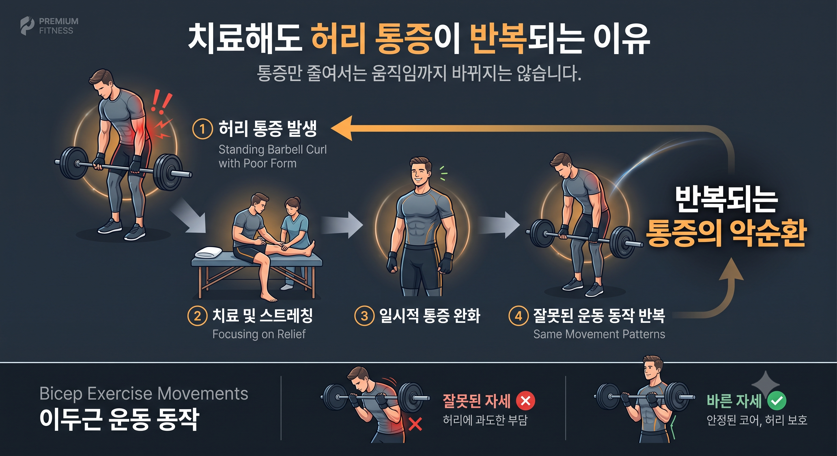 치료해도 허리 통증이 반복되는 이유