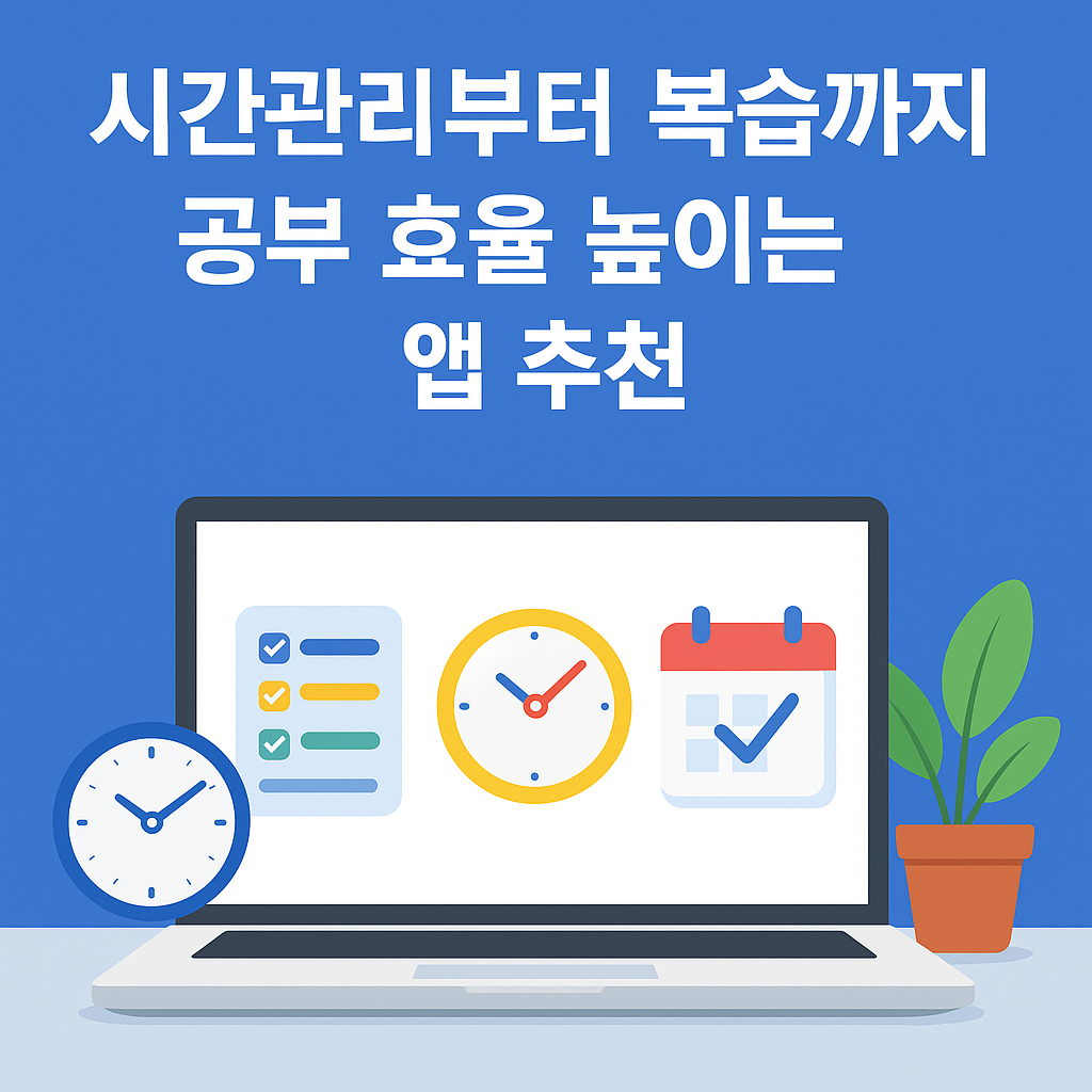 시간관리부터 복습까지! 공부 효율 높이는 앱 추천