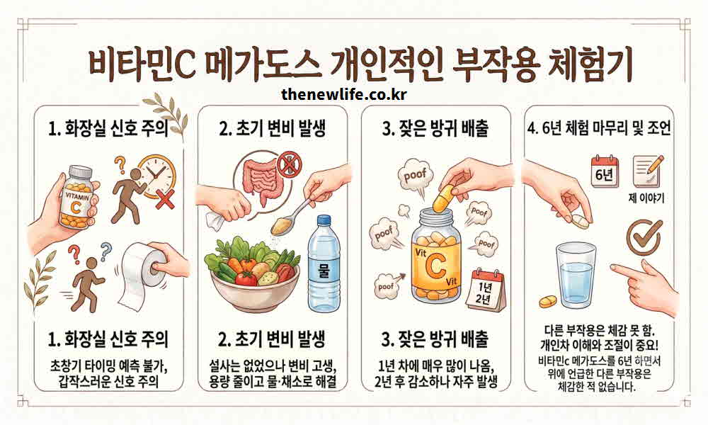 비타민C 메가도스 개인적인 부작용