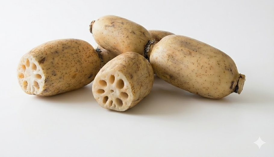 껍질에 풍부한 항산화 폴리페놀, 끈적한 점성 성분인 뮤신이 응축 되어있는 연근