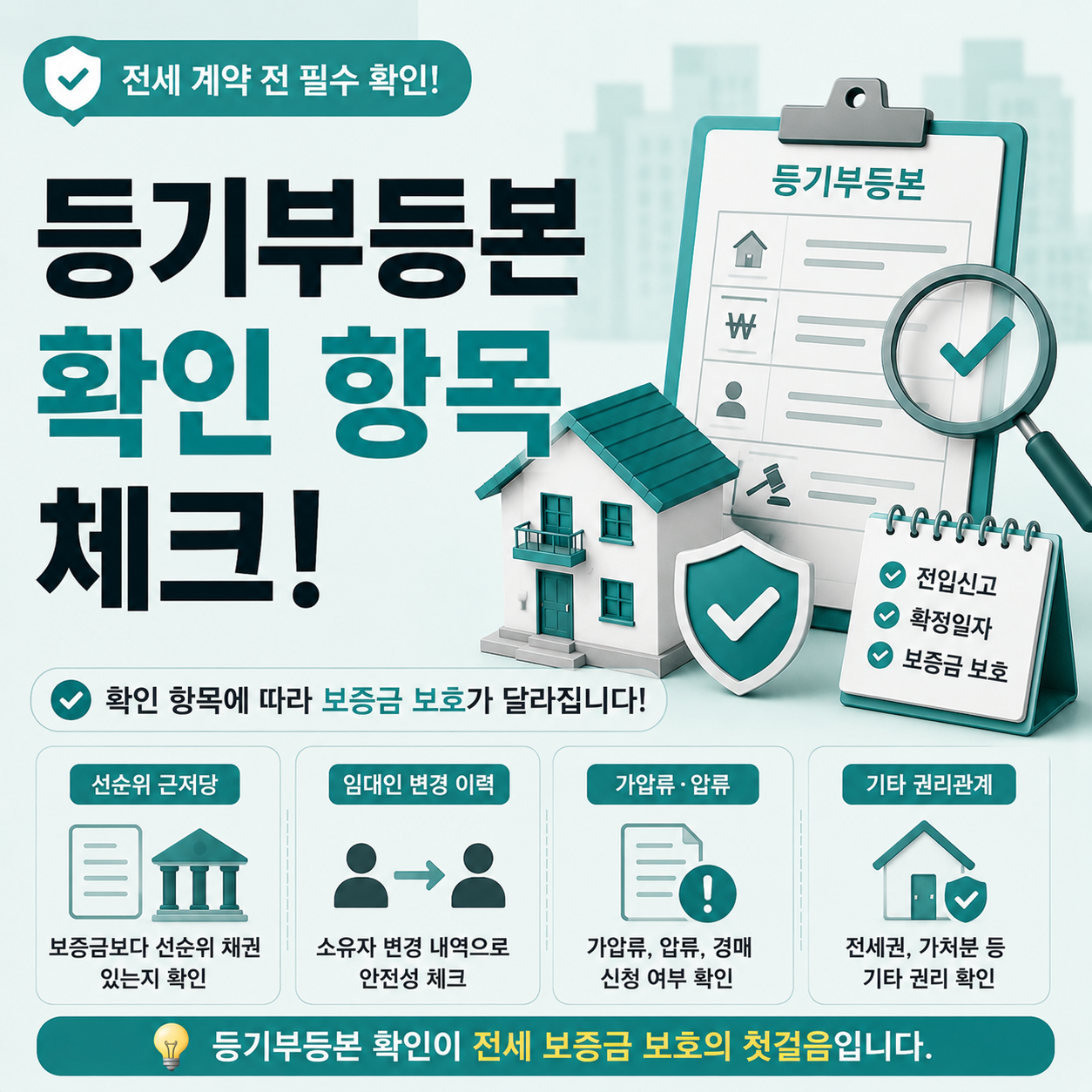 전세 계약 전 등기부등본 확인 체크포인트