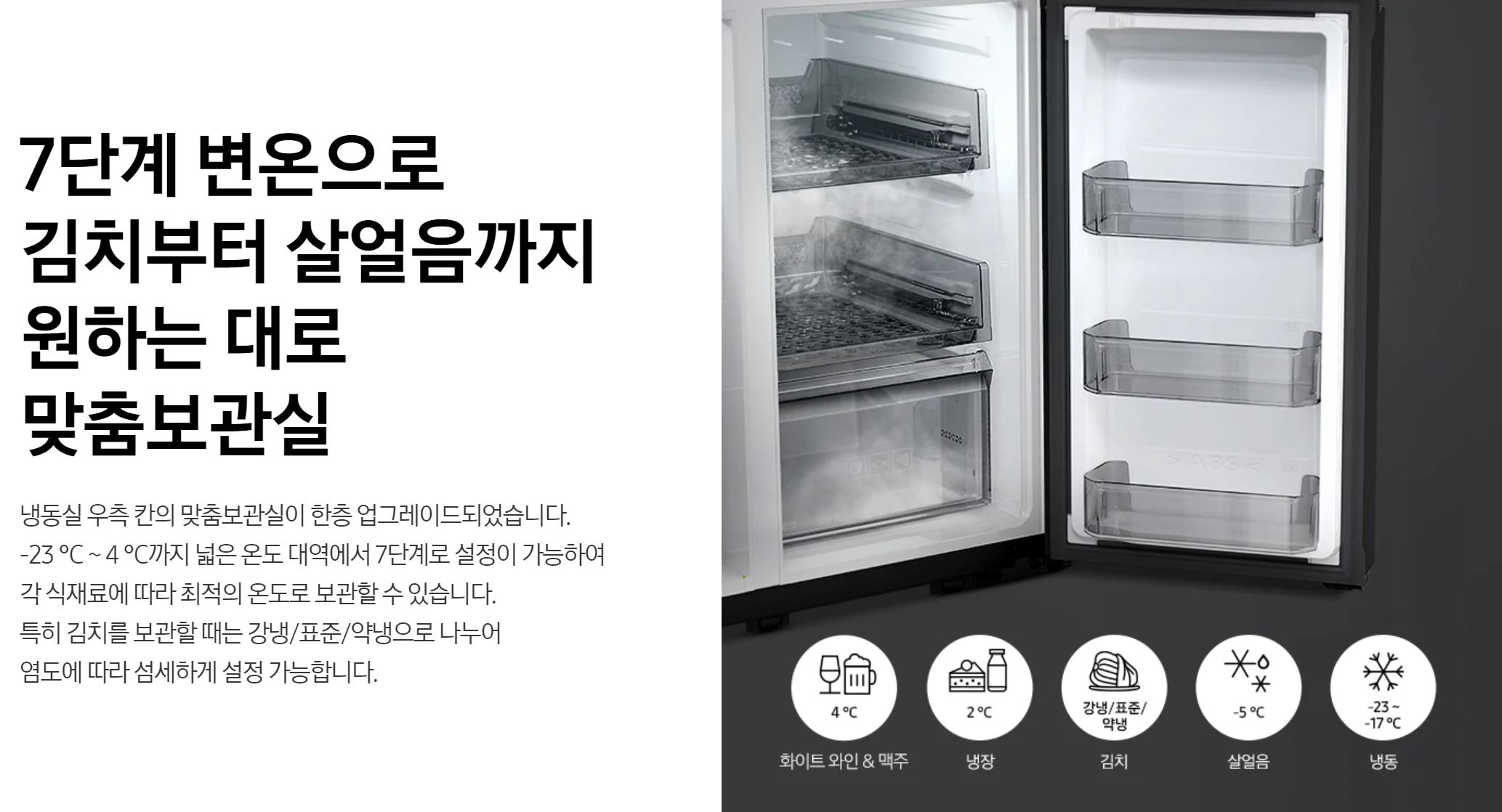 비스포크냉장고김치냉장고 맞춤보관실