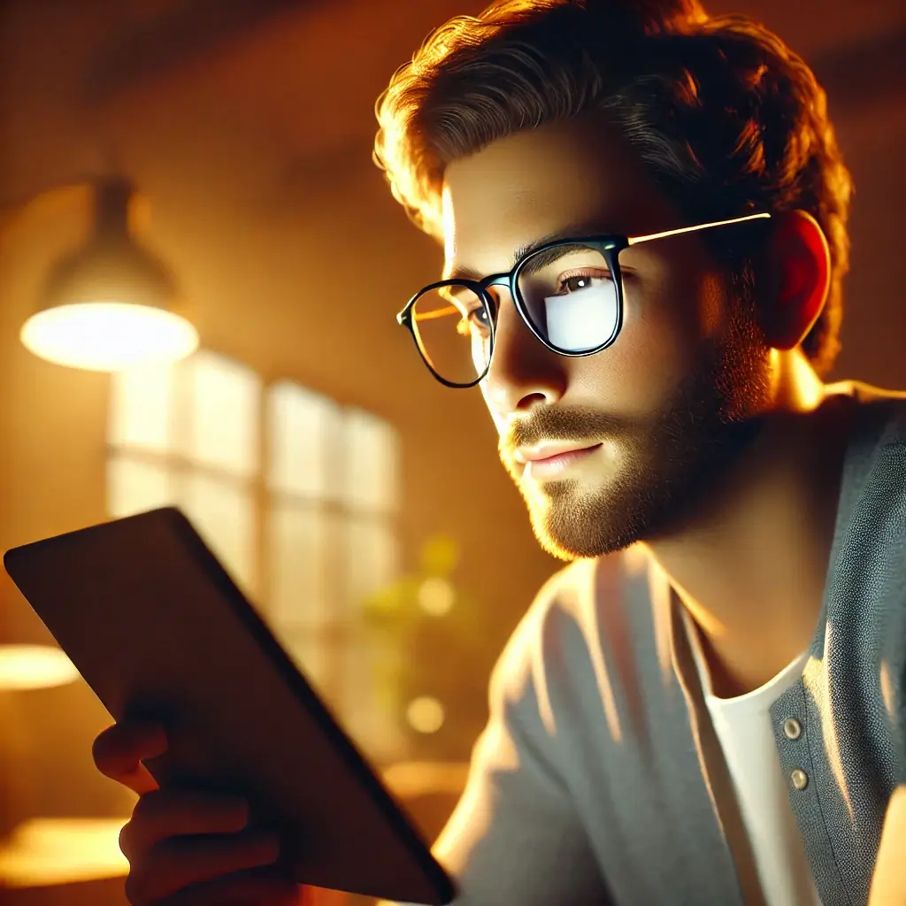 블루라이트-차단안경을-끼고-화면을-보는-남성