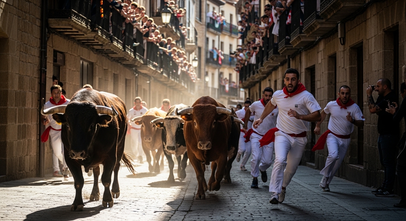 불런: 소 떼를 피해 달리는 사람들