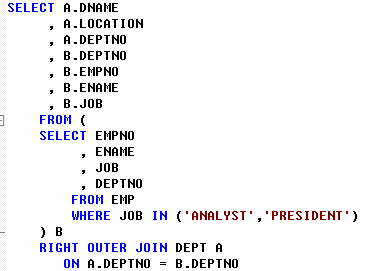 ANSI RIGHT OUTER JOIN