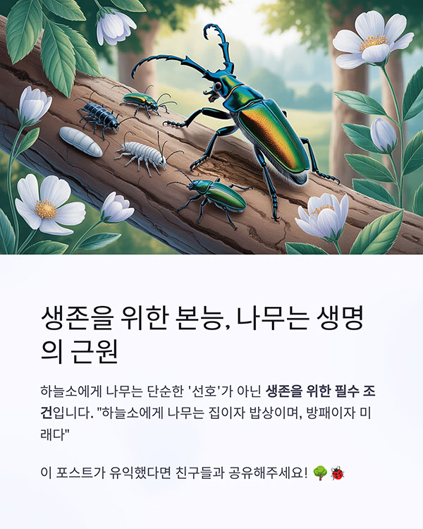 생존을 위한 본능, 나무는 생명의 근원