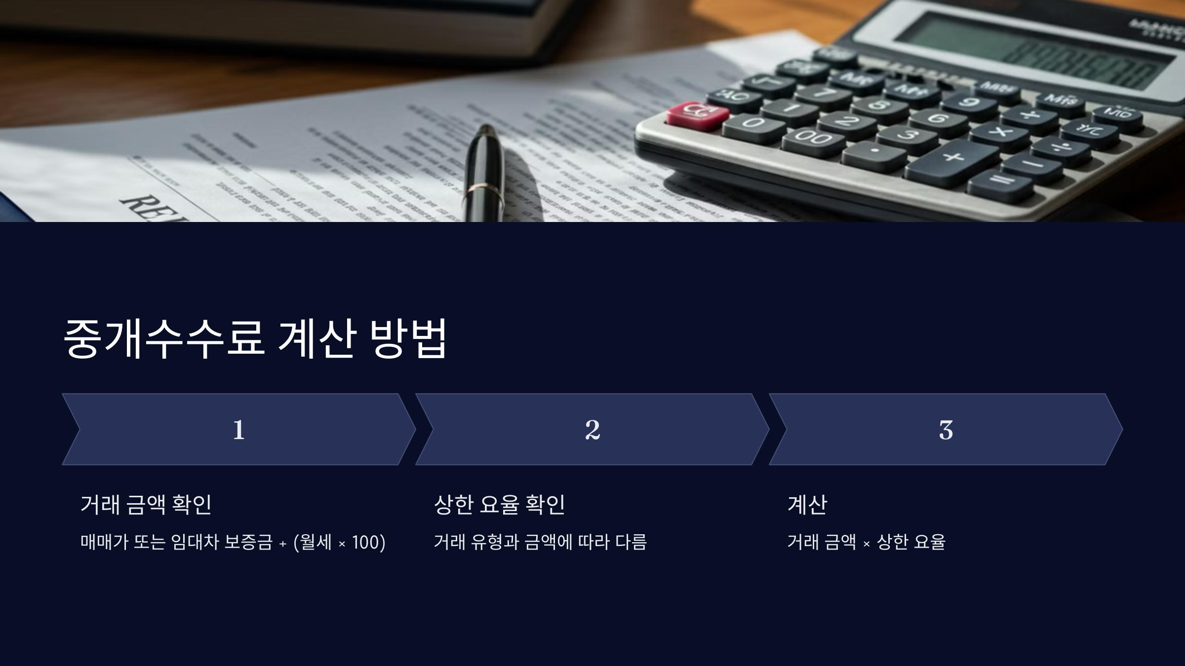 부동산 중개수수료 계산 방법