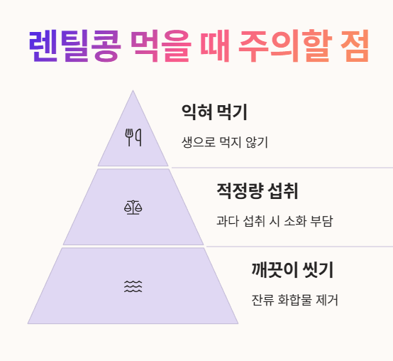 렌틸콩 먹을 때 주의할 점