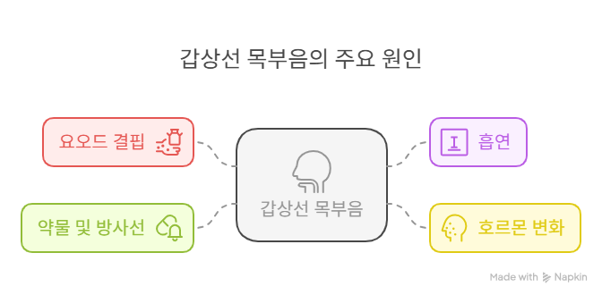 갑상선 목부음의 주요 원인