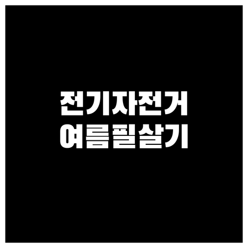 전기자전거 배터리 여름철 관리 꿀팁 ..