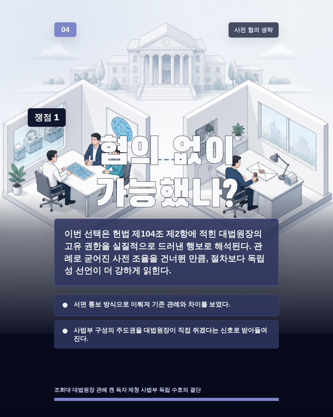 협의 없이 가능했나?