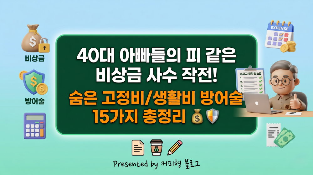 생활비 방어법 15편 안내 블로그 썸네일 이미지
