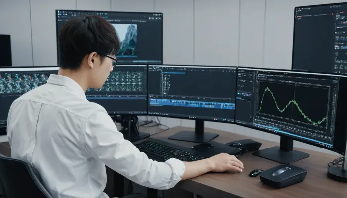 다양한 ai영상제작 플랫폼을 테스트하는 장면