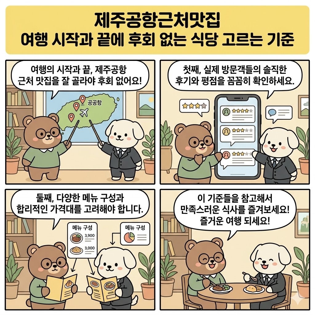 제주공항근처맛집 여행 시작과 끝에 후회 없는 식당 고르는 기준