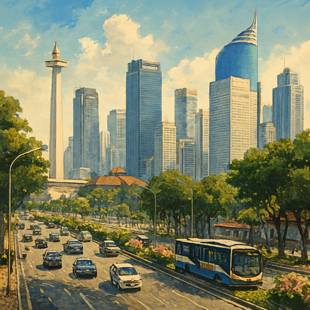 인도네시아 자카르타의 도시풍경