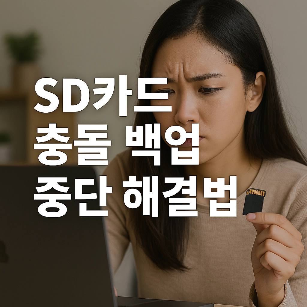 SD카드 충돌 백업 중단 해결법
