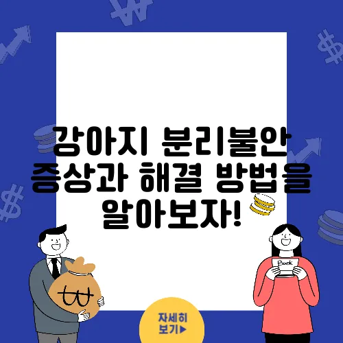 강아지 분리불안 증상과 해결 방법을 알아보자!