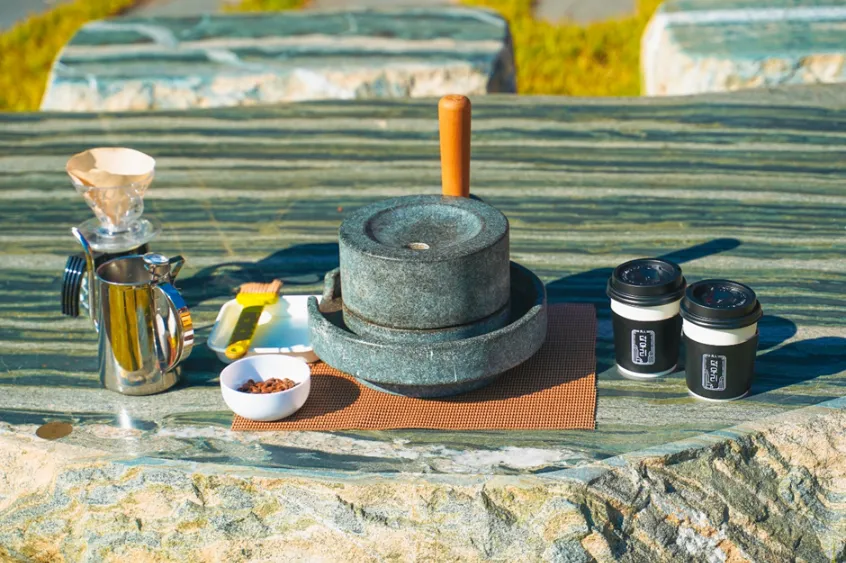 맷돌 커피 체험